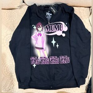Hot Topic Black and Pink MOMO Kids Hoodie